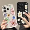 Мягкий силиконовый чехол для телефона с цветочным принтом для Xiaomi 14T Pro 13T Poco X7 F6 X6 Redmi Note 14 Pro 13 12 11 TPU противоударный защитный бампер для объектива