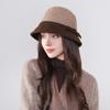 Классическая шерстяная шляпа-ведро, винтажная однотонная шляпа-тазик, толстая утепленная фетровая шляпа-федора для женщин, осень и зима