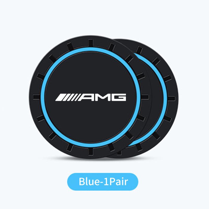 AZP2 2pcs Silicone Car Water Cup Holder Coaster Anti Slip Pad Mat For Mercedes Benz AMG W204 W205 W203 W211 W201 W210 W108 W124 W126