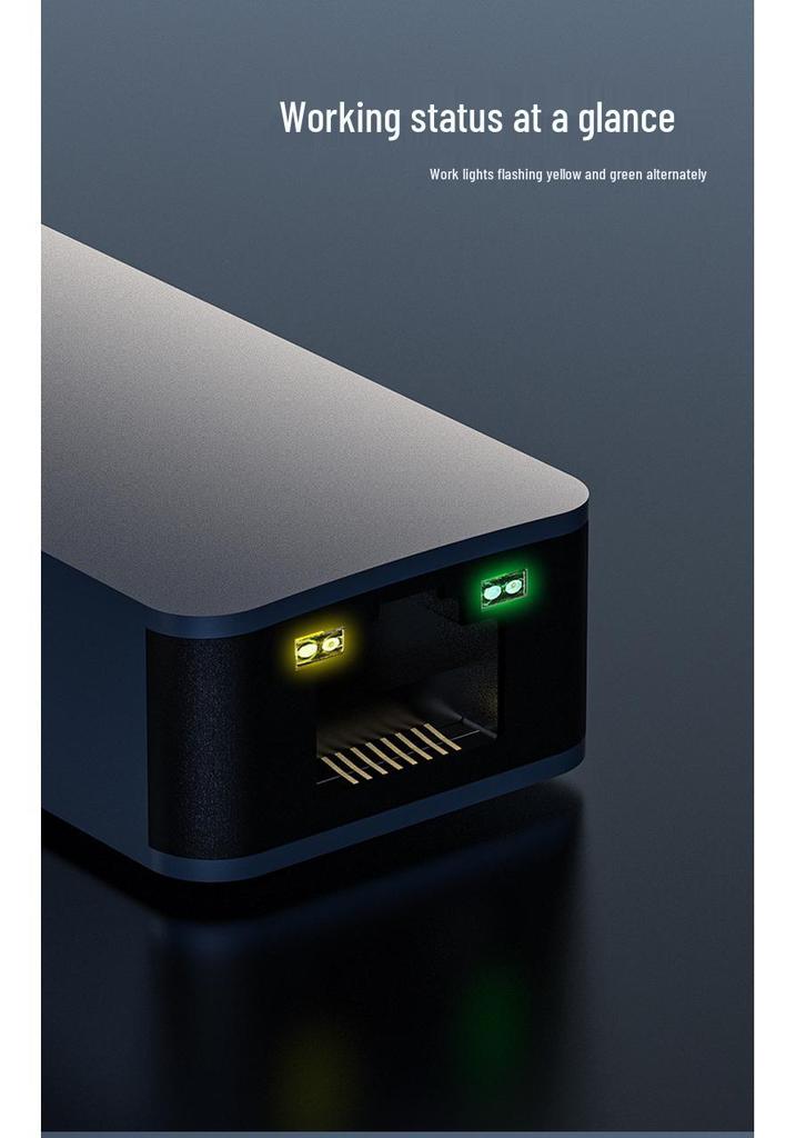 2,5G Сетевая карта USB-C, Адаптер Ethernet 3.1 на 2,5G, Высокоскоростная передача данных 2500 Мбит/с.