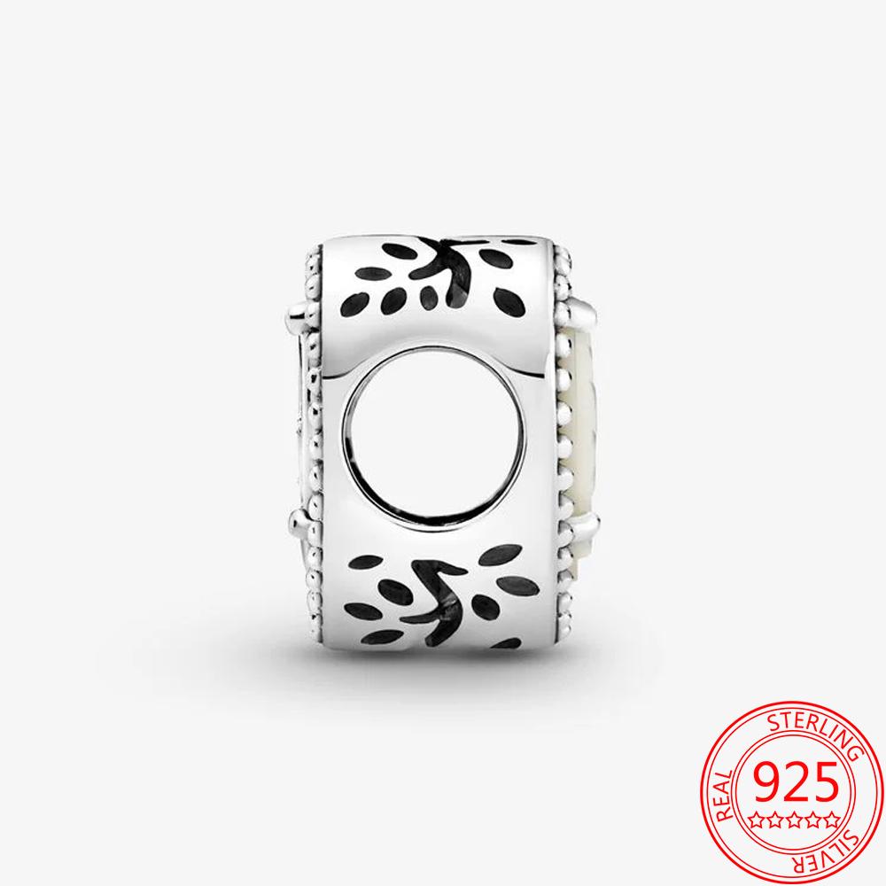 Классические полые бусины в форме сердца и генеалогического древа из стерлингового серебра 925 пробы, подходят для модного браслета в форме змеи, модных ювелирных изделий, аксессуаров