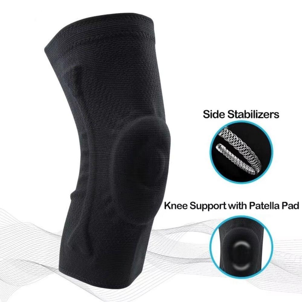Silicone Spring Knee Brace Side Stabilizers Knee Pads Professional Knee Sleeve Men Women