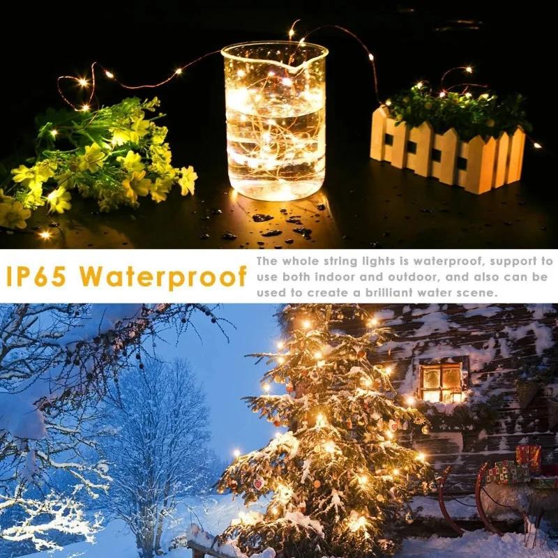 5M-30M USB String Lights 8 Modes Fairy Lights Copper Wire LED String Lights for Christmas Wedding Year Garland Decoration
