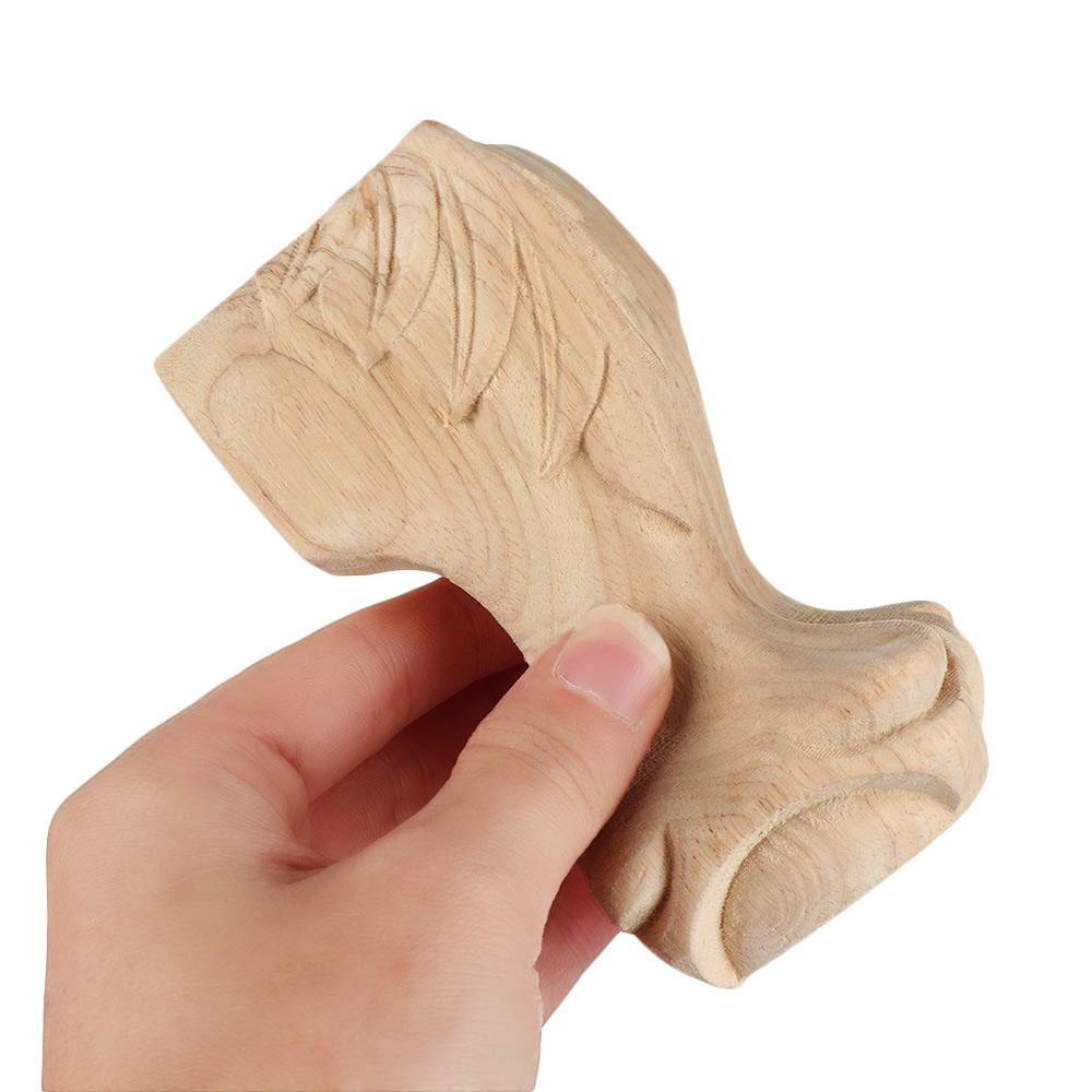 Accessories Decoration Crafts Home Decor Furniture Foot Legs Vintage Wood Carved Cabinet Seat Feets