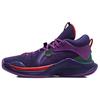 Li Ning Silencer CJ Comfortable Sports Shock Absorption Non-Slip Wear-Resistant Supportive Mid-Top Basketball Shoes Men Sneakers Purple ABPQ049-4