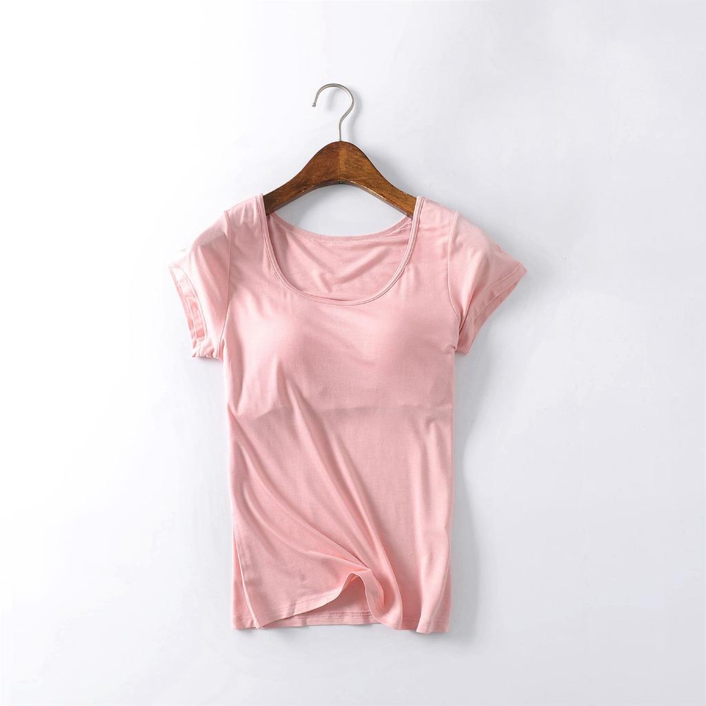 Женская однотонная рубашка на грудь с чашечкой и йогой, женская майка, нижнее белье