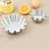 1/4Pcs Sunflower Egg Tart Mold Aluminum Alloy Mini Pie Pan Baking Tarts Muffins Cupcakes Mold Reusable Kitchen Tool