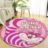Personalized C-Cheshire cat Round Chair Office Rug - Perfect for Mat, Office Chair & More - Ideal Gift for Birthdays and Holidays