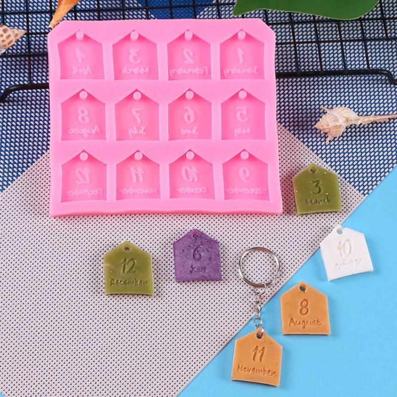 3D Форма для месяца, силиконовая, гибкая, пищевая, для глины, смолы, керамики, конфет, мастики, шоколада, мыла