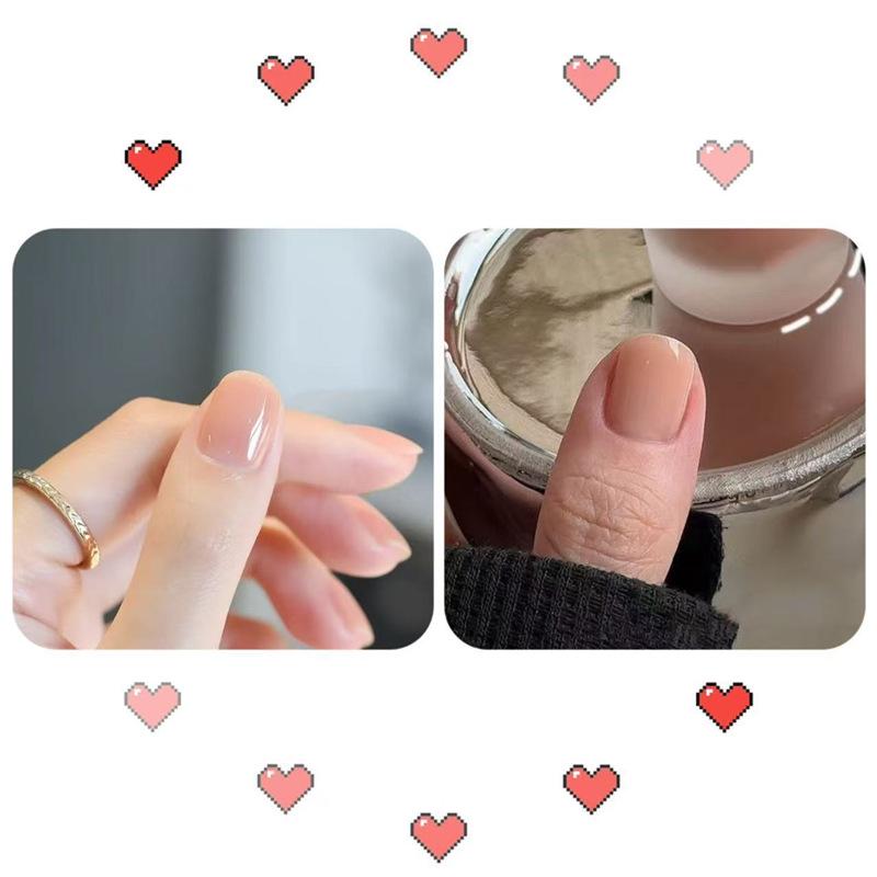 Снимаемый без запаха лак для ногтей на водной основе - Быстросохнущий, Не требует сушки в лампе, Ледяной прозрачный сплошной нюдовый цвет для студентов