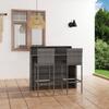 Day and Night - Day and Night 3-piece Garden Bar Furniture Set and Gray Cushions