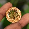 Natural Topaz Loose Gemstone Round Cut 25x25mm Brazilian Peach for Jewelry Making and Crafts