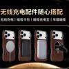 IPhone Case With Rotating Magnetic Stand 18 Pro Max 17 16 15 14 13 12 Slim Leather Cover Anti-drop Solid Color 360