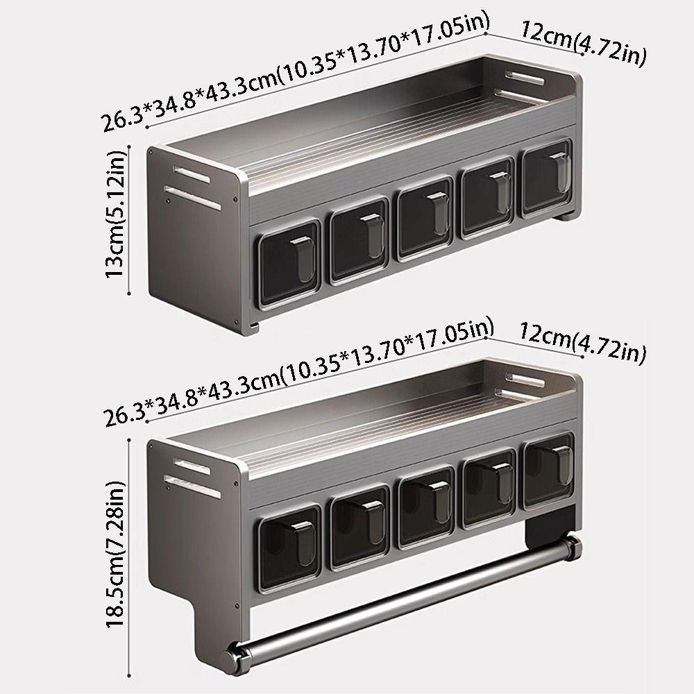 Multifunctional Condiment Jar Storage Holder Waterproof Spice Jars Rack Seasoning Box Rack Salt