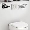 Green Light Glow Decals in The Dark Toilet Sticker, Finger And Remind to Flush Moisture Proof Bathroom Decor Design, Waterproof PVC Fluorescent Decal