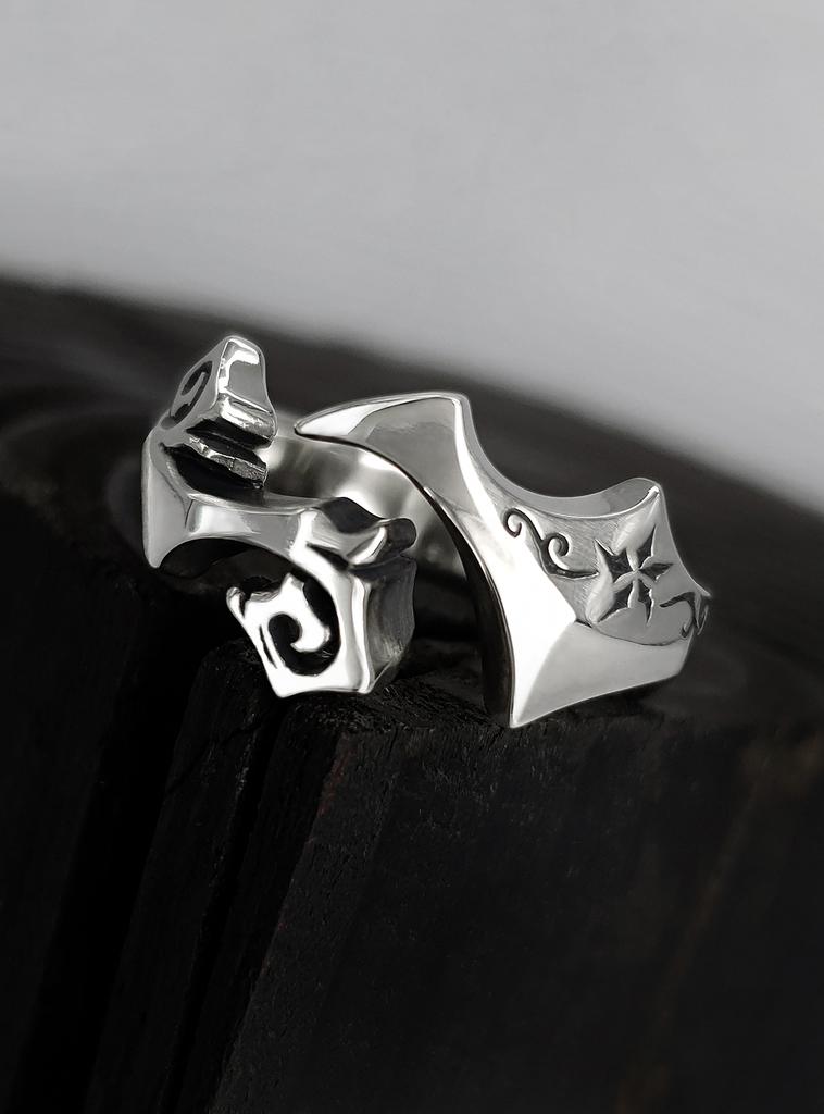 Серебряное кольцо Sterlingworth Lunar Leaf-S1