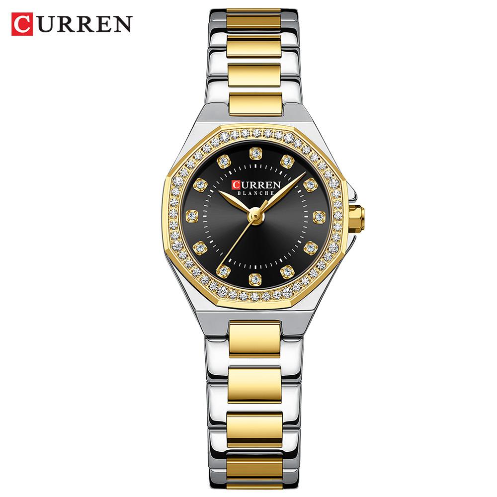 CURREN Original Quartz Watch for Women Fashion Elegant Ladies Watches Stainless Steel Waterproof Wristwatch
