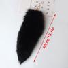Charm Long Pendant Fluffy Fox Tail Fur Keychain Handbag Accessories Keyring Fashion Lovely 40cm