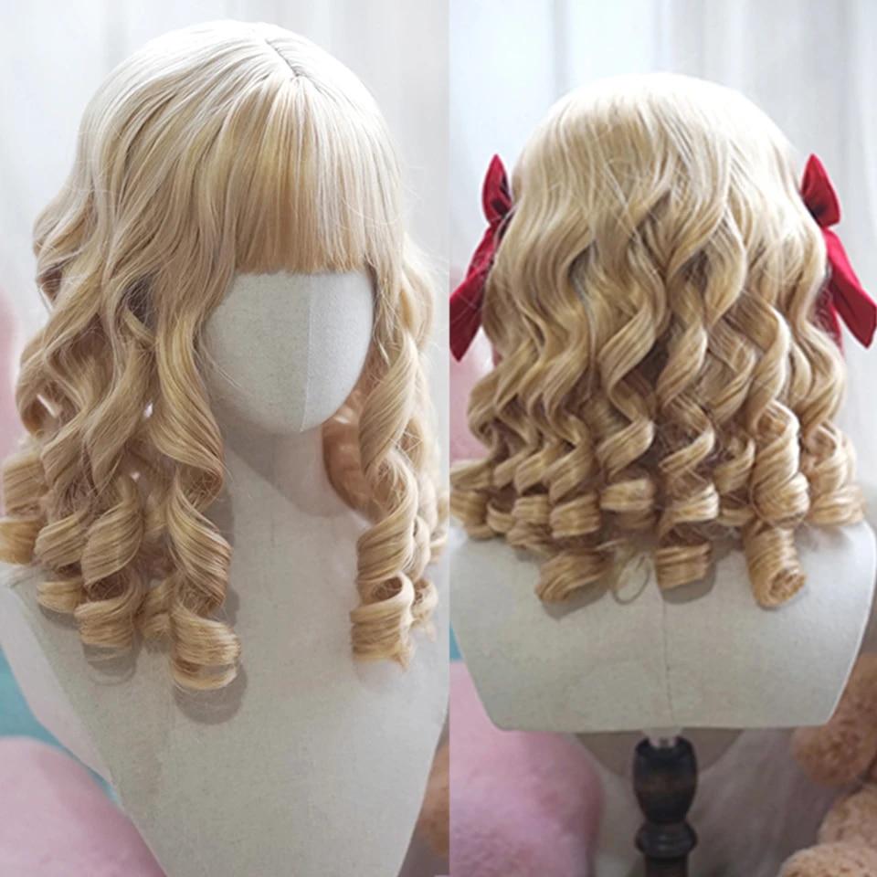 Длинный вьющийся синтетический парик с челкой по центру, темно-коричневый парик из натуральных вьющихся волос, женский парик для косплея, парик из термостойкого волокна