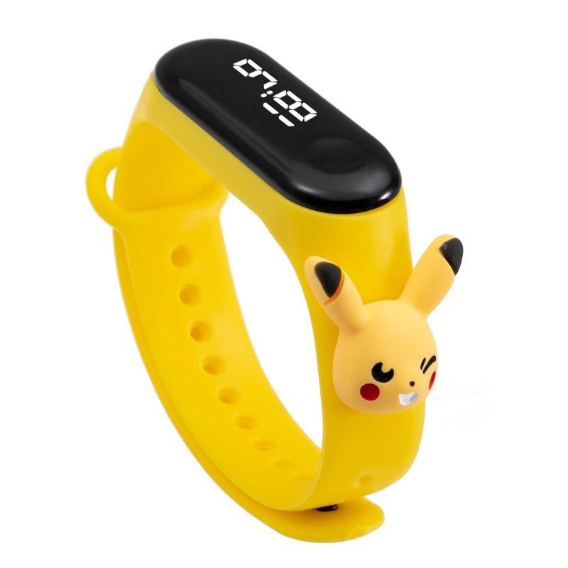 Disney Pokemon Pikachu Kids Led Watch Touch Screen Silicone Strap Waterproof School Gift