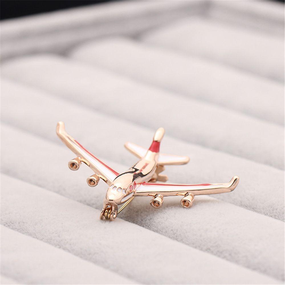 New Fashion Enamel Zinc Zinc Alloy Plane Airplane Pins Badge Jewelry Brooch