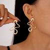 Hollow Geometry Geometric Earrings Minimalist Design Stud Earrings  Daily Wear