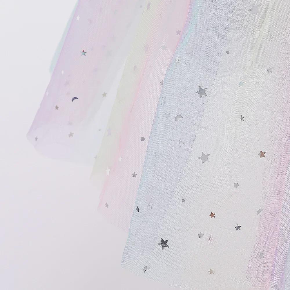 Платье принцессы Starry Sky Mesh для девочек - костюм для подиума и фортепиано