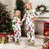 Рождественский принт милый семейный комплект пижамы, домашняя одежда, семейный комплект топ с длинным рукавом и штаны комплект