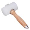 Leather Carving Hammer White T Shaped Nylon Leather Stamping Hammer Wooden Handle DIY Leather Stamp