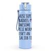 1PC Nurse Super Hero Quote Print 750ml Color Plastic Sports Water Bottle Leakproof Flip Straw Lid Suitable for Sports Office Home Use
