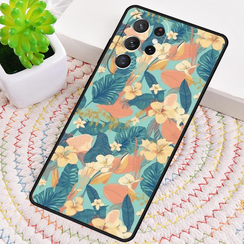 Тропические цветы TPU Чехол для телефона для Samsung Galaxy note 10 pro S26 S25 S24 S23 S22 Ultra Plus S21 FE S20 Ударопрочный чехол