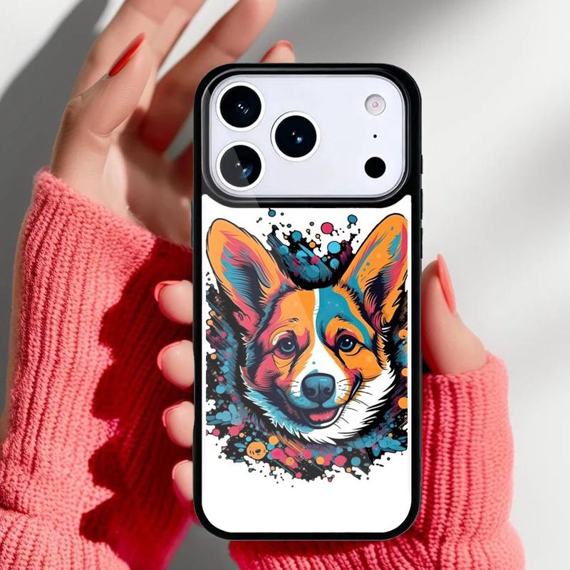 Забавный чехол для телефона с корги для iPhone 17 16 15 14 13 Pro Max Задняя крышка для 12 11 Pro Coque