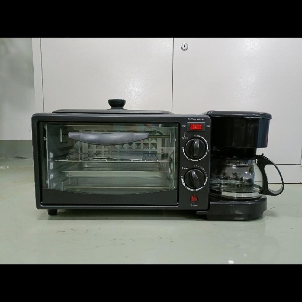 Машина для завтрака 3-в-1 Бытовая многофункциональная духовка-тостер Кофеварка Хлебопечка