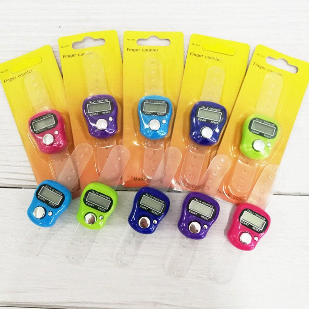 Электронный счетчик рядов для вязания Цифровой ручной счетчик на палец Инструменты для подсчета Оценочный инструмент