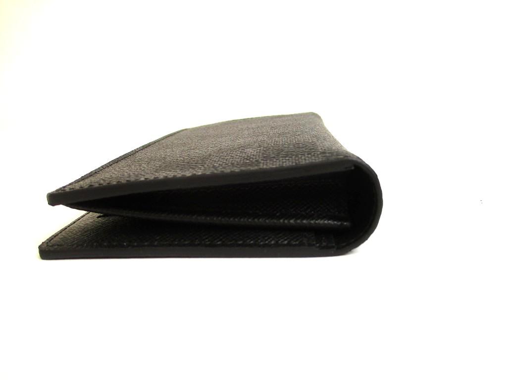Оригинальный кошелек-портмоне LOUIS VUITTON Damier Graphite Leather Flap Wallet Portefeuille Brazza #a973 Открытая коробка