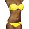 2 Pcs/Set Fabulous Bikini Set Comfortable Two-piece Strapless G-string Women Swimsuit for Vacation