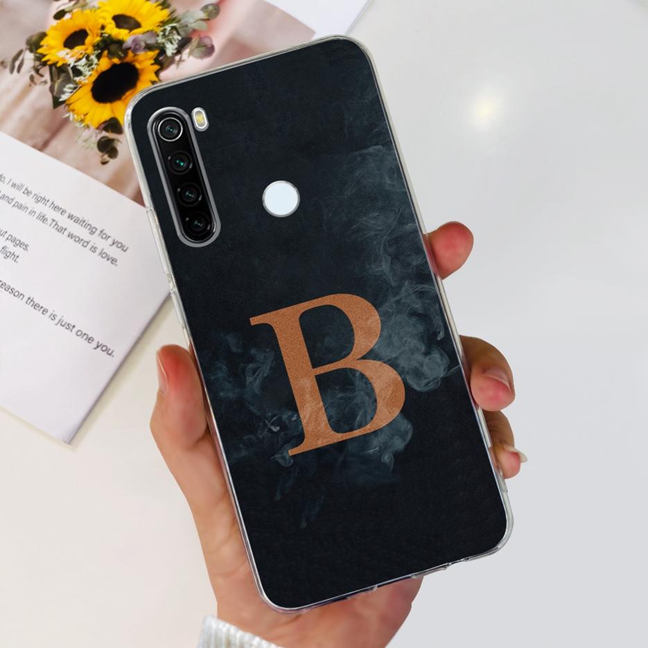 For Xiaomi Redmi Note 8 2021 Case Note 8T New 26 Letters Cover Soft Silicone Phone Case For Xiaomi Redmi Note 8 Pro Note8 Bumper