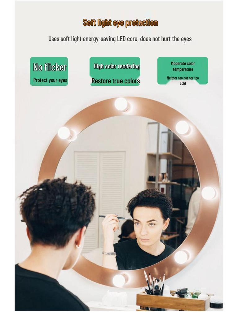 LED Dimmable Hollywood Vanity Mirror Lights for Bathroom