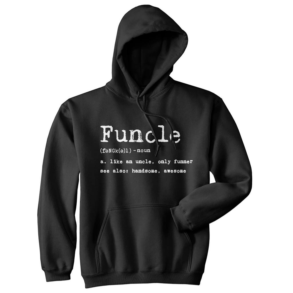 Худи с определением 'Funcle' Смешной Забавный Дядя Семейная Графика Новинка Свитшот