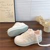 Sweet Thick Baseplate Shoes Women's New Autumn White Shoes Niche Versatile Sports Casual Bread Shoes