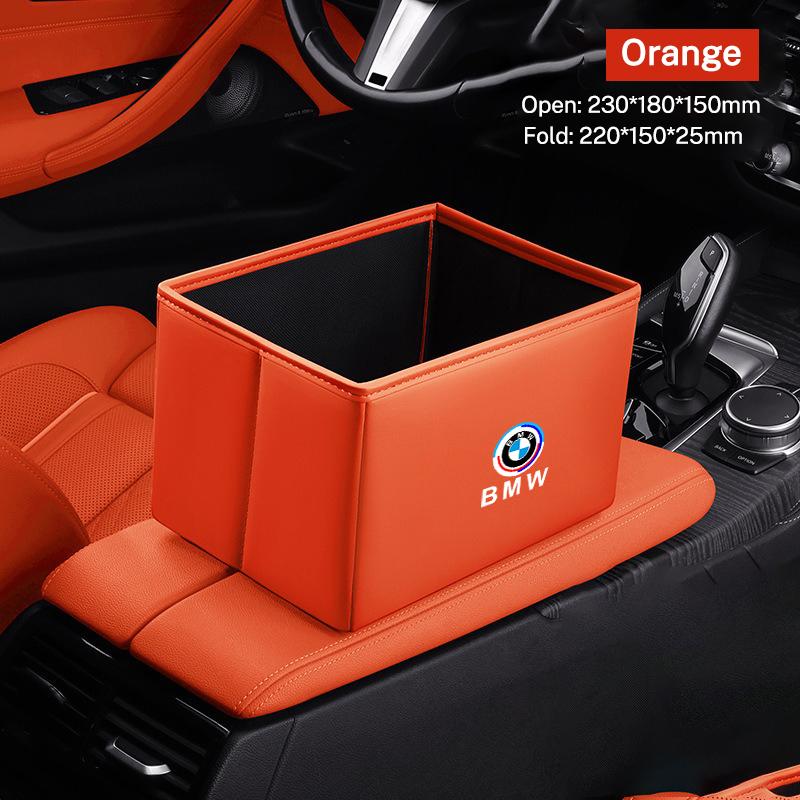 Multi-use Foldable Car Folding Trash Can Auto Garbage Bin Portable Storage Box For BMW 50th Anniversary 3 5 7 series E83 F16 E70 FY6