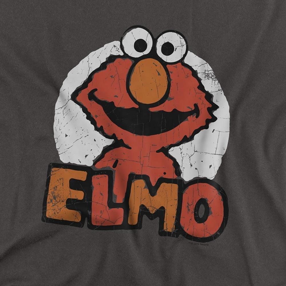 Sesame Street Unisex Adult Elmo Name Long-Sleeved T-Shirt