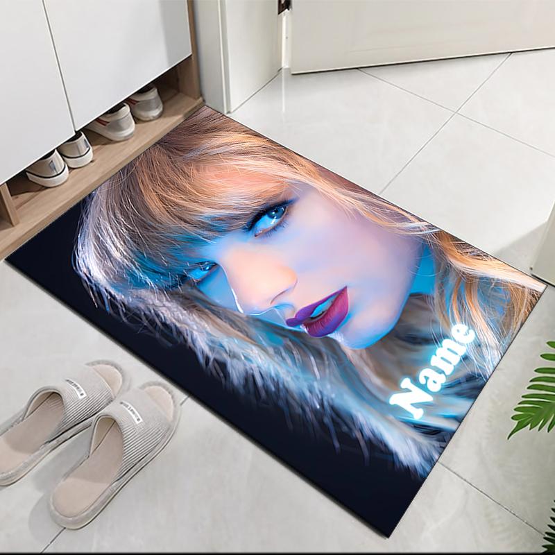 Custom Name Taylor Swift Printed Carpet, for Office Chair Living Room Bedroom Kitchen Room Decor Gifts.