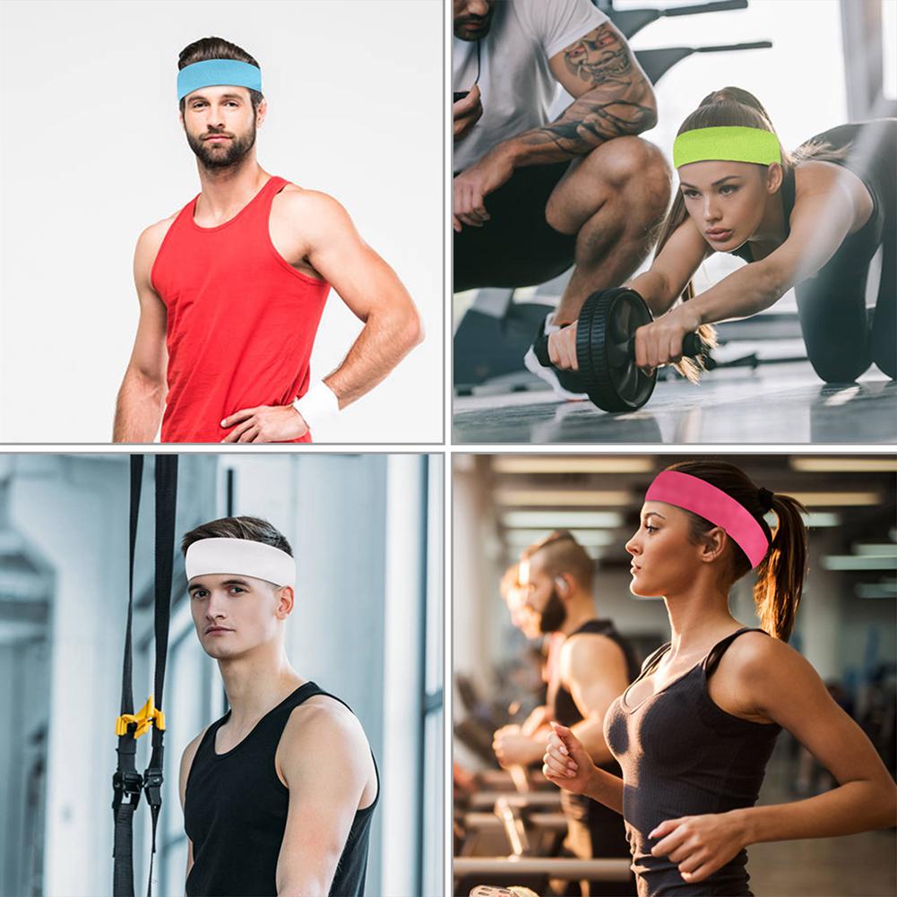 Men Tennis Headscarf Running Turban Sports Elastic Sweatband Yoga Headband Hair Bands