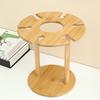 Bamboo Wine And Glass Storage Rack Red Wine Display Rack with Glass Holder Small Countertop Wine Holder for 1 Bottle And 6 Glasses