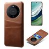For Huawei Mate 60 PU Leather Coated PC Phone Case Smartphone Cover with Dual Card Slots