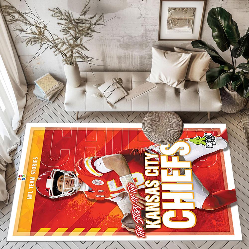 Patrick Mahomes2 Square rugs are a great choice for living rooms, bedrooms, home décor, and as gifts.