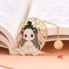 Hollow Pagination Mark Xie Lian Pendant Metal Tian Guan Ci Fu Book Markers Stationery Bookmark