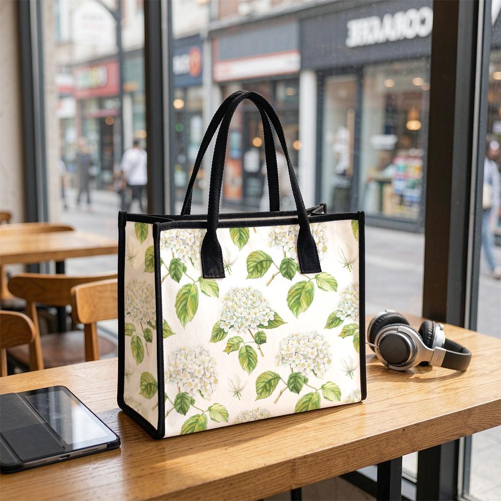 Floral Printed Tote Bag Casual Large Capacity Handbag for Daily Shopping Outing