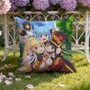 Аниме I-Isekai Q-Quartet Наволочка для подушки Домашняя и автомобильная Двухцелевая наволочка: Двусторонняя конструкция для максимального комфорта